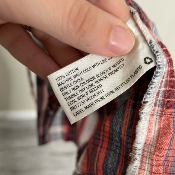 Universal Thread Blue Orange Plaid Belted Shift Dress XS - Picture 5 of 6